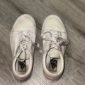 Vans Canvas Old Skool White Shoes